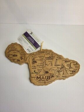 Totally Bamboo Destination Maui Serving and Cutting Board with Hang Tie for Wall